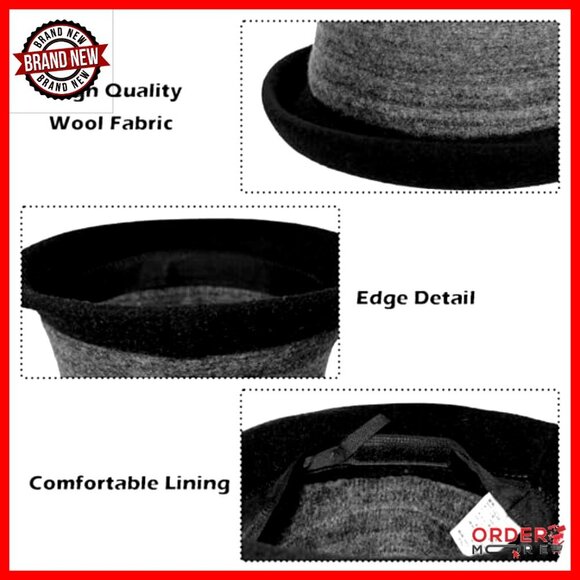 Wool Bucket Hat Packable Vintage Cloche Winter Fashion One Size